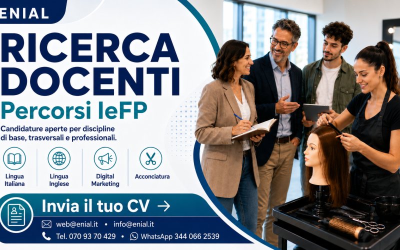 ENIAL ricerca docenti per i percorsi IeFP: aperte le candidature