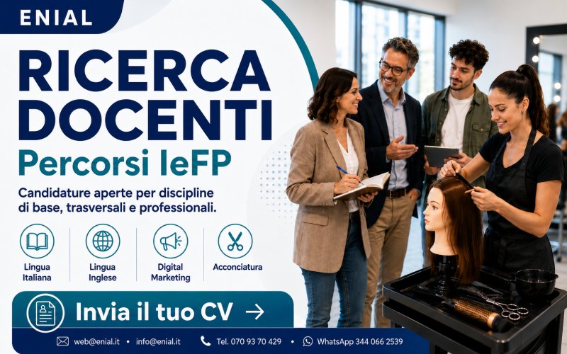 Docenti e formatori ENIAL per percorsi IeFP con attività formative e area acconciatura
