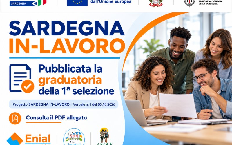 Progetto SARDEGNA IN-LAVORO – graduatoria della prima selezione dei partecipanti