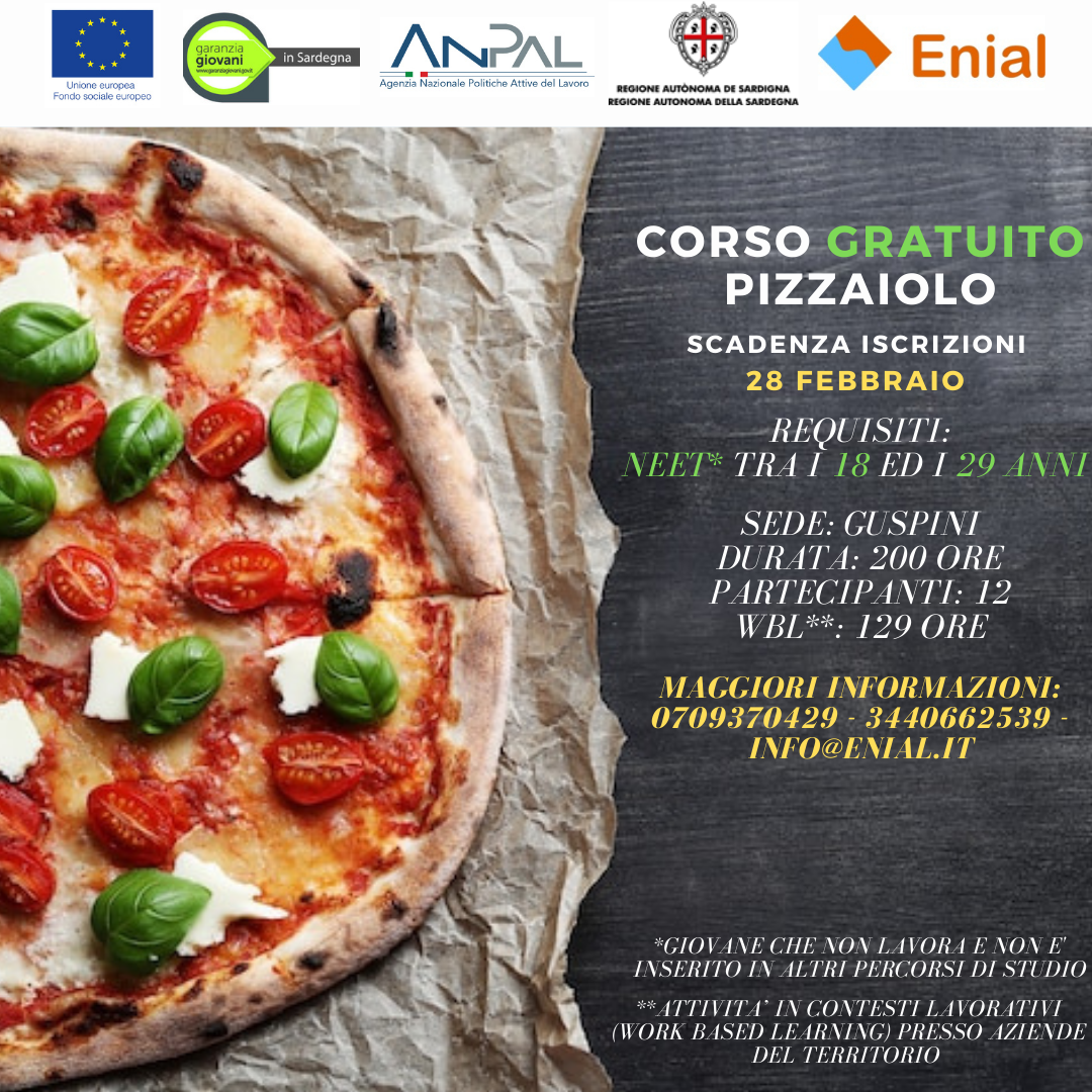 CORSO "PIZZAIOLO" GARANZIA GIOVANI - SCADENZA 28/02